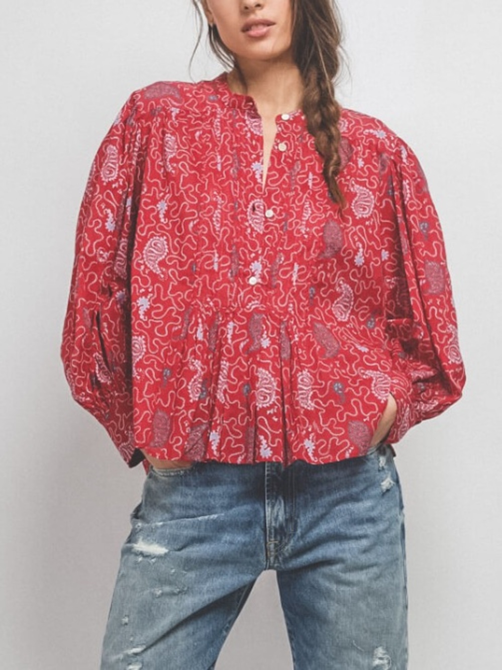 Isabel Marant Etoile Top Adigra - Red Size 40/M